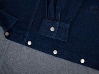 Куртка джинсовая O1, темно-синяя, раз...