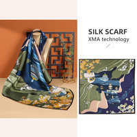 Ladies 100%silk scarf new digital pri...