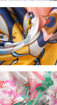 Ladies 100%silk scarf new digital pri...