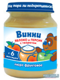 Пюре фруктовое с добавлением молочных...