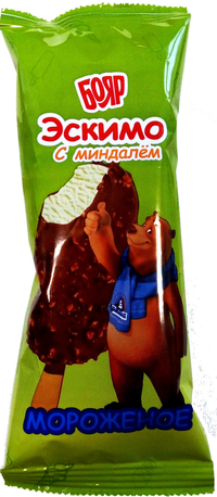 Эскимо сливочное ванильное с миндалем...