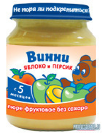 Фруктовое пюре Яблоко и персик без са...