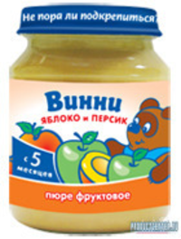 Фруктовое пюре Яблоко и персик