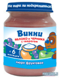 Пюре фруктовое с добавлением молочных...