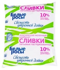 Сливки 10% «Белые росы»