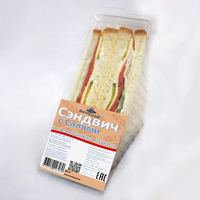 Сэндвич с салями и чесночным соусом