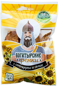 Гренки с семечками и солью «Богатырские»