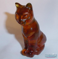 Сувенир из янтаря "рыжий кот"