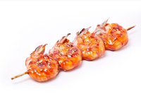 Мини-шашлычки из королевских креветок