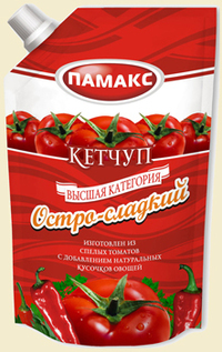 Томатный кетчуп в упаковке дой-пак