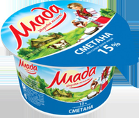 Натуральная сметана ТМ «Млада»