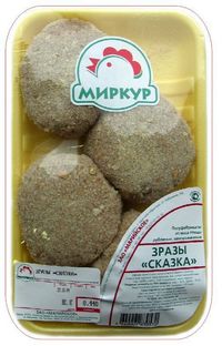 Котлеты фасованные на подложке