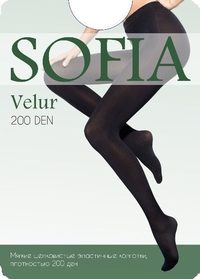 Черные теплые колготки «SOFIA»