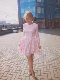 Кружевное пышное платье