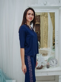 Комплект из вискозы с кружевом