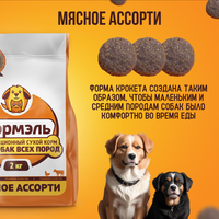 Сухой корм для собак (мясное ассорти)...