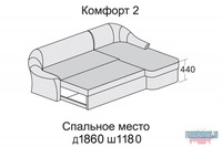 Диван-кроваать Комфорт 1,2 выдвижная ...