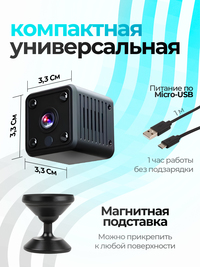 Беспроводная мини IP камера видеонабл...