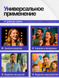 Микрофон караоке беспроводной набор 2...
