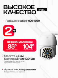 Камера видеонаблюдения уличная поворо...