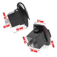 Гнездо розетка USB с красной подсветк...