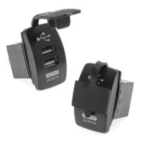 Гнездо розетка USB с красной подсветк...