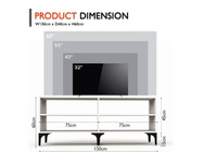 Mahmayi Modern TV Stand, 4 Open Shelv...