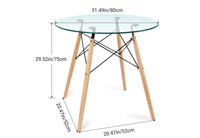 Mahmayi HYT12 110DIA Glass Round Tabl...