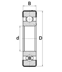 Подшипник токоизолированный аналог SK...