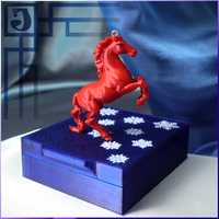 Елочные игрушки Лошадки красные