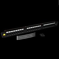 Патч-панель в шкаф 19" 1U, порты: 24 ...