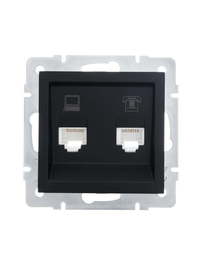 Розетка RJ-45+RJ-12 скрытый монтаж, 1...
