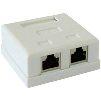 Розетка RJ-45+RJ-45 открытый монтаж к...