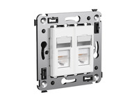 Розетка RJ-12+RJ-12 скрытый монтаж, б...