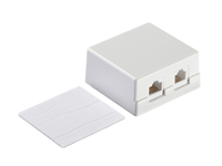 Розетка RJ-45+RJ-11 открытый монтаж к...