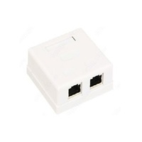 Розетка RJ-45+RJ-45 открытый монтаж к...