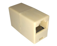 Адаптер-проходной RJ-45 8P8C, бежевый...