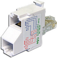 Адаптер RJ-45(T568A/T568B)-RJ-45/теле...
