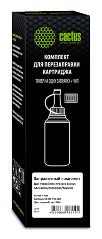 Тонер Cactus CS-RK-TK1170, бутыль 240...