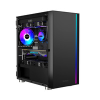 Корпус PCCOOLER LM300 ARGB BK, mATX, ...