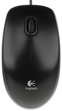 Мышь проводная Logitech B100, 1000dpi...