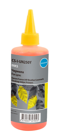 Чернила Cactus, 250 мл, желтый, совме...