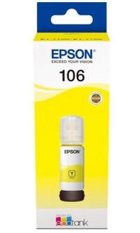 Чернила Epson 106, 70 мл, желтый, ори...