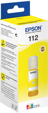 Чернила Epson 112, 70 мл, желтый, ори...