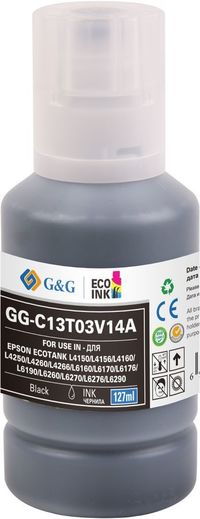 Чернила G&amp;G 101BK, 127 мл, черный...