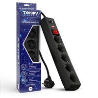 Сетевой фильтр TOKOV ELECTRIC, 5-розе...