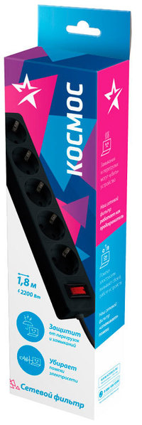 Сетевой фильтр КОСМОС FKsm1.8m-5g, 5-...