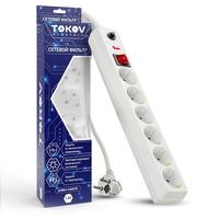 Сетевой фильтр TOKOV ELECTRIC, 6-розе...