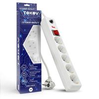 Сетевой фильтр TOKOV ELECTRIC, 5-розе...