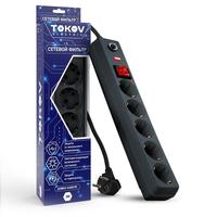 Сетевой фильтр TOKOV ELECTRIC, 5-розе...